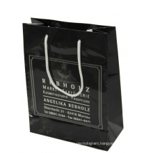 Black Color Paper Shopping Bag for Gift Packing